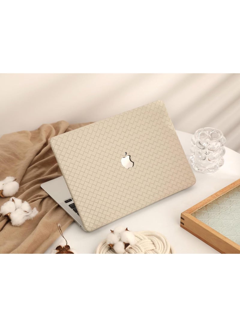 Woven Leather Hard Case for MacBook Pro 13 Inch (Models 2016 2017 2018 2019 2020 & M1 2020),Compatible with A1708 A1706 A1989 A2159 A2251 A2289 A2338, Slim Scratch Resistant Laptop Cover (Gold) - Image 5